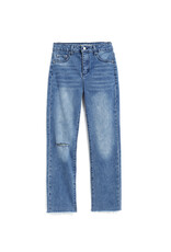 Tractr Girls Straight Crop Frey Hem Jeans