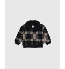 Splendid SPL Baby Fuzzy Plaid Bomber