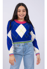 CPW Aron Argyle Crop Sweater