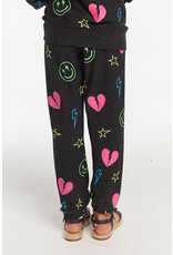 Chaser CHSR Neon Heart Smiles Pant