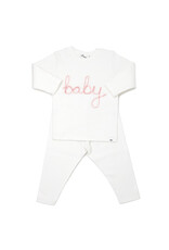 OB Baby Pink Embr 2pc Set