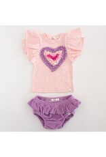 OB Heart Ruffle Bloomers Set