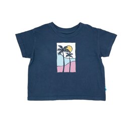 F4A Palm Sunset Crop Tee