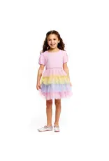 Andy & Evan AE Puff Slv Tiered Dress