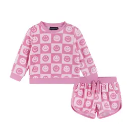 Andy & Evan AE Baby Smiley Terry Shorts Set