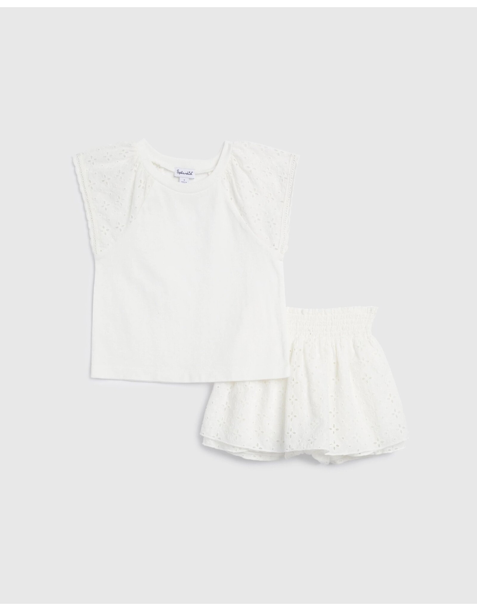 Splendid SPL Eyelet SS Skort Set