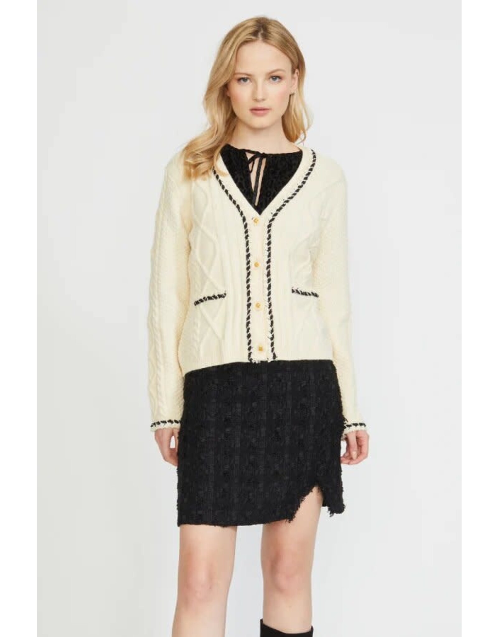 Stellah STLH Cable Knit Cardi