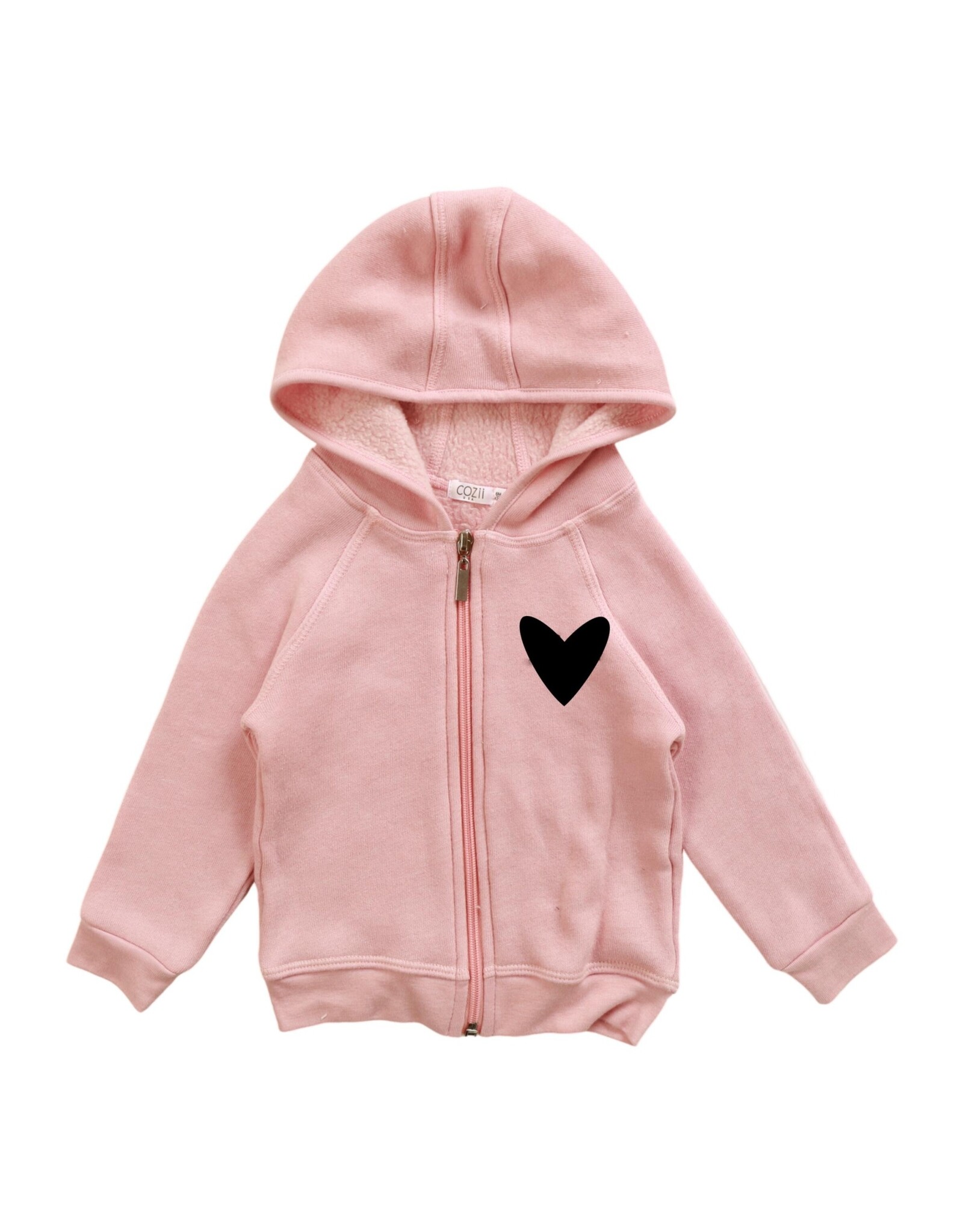 CZI Blk Heart Zip Up Hoodie