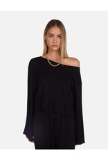 ML Rolando Crop LS Boat Neck