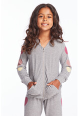 Chaser CHSR Multi Hearts Zip Up