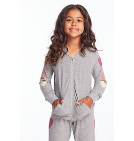 Chaser CHSR Multi Hearts Zip Up