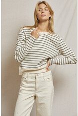 PeRFECT WHITE TEE PWT Stef Striped LS
