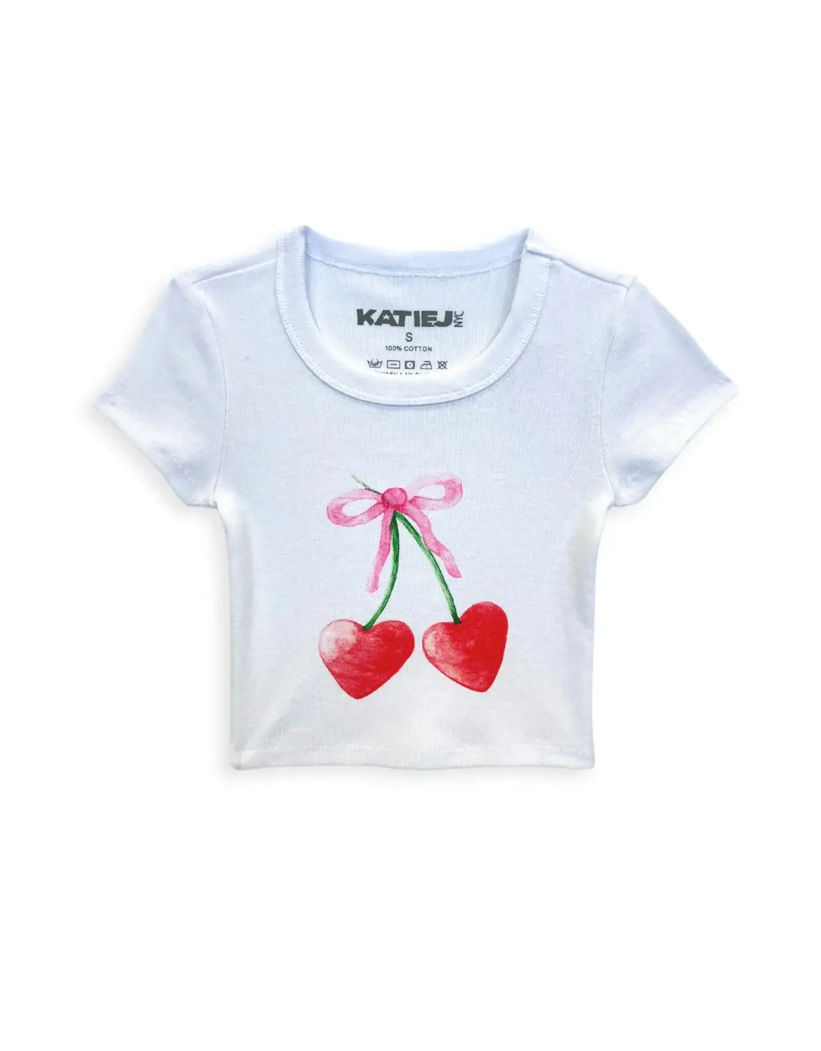 KATIEJNYC KJ Girls Cherry Bow Tee