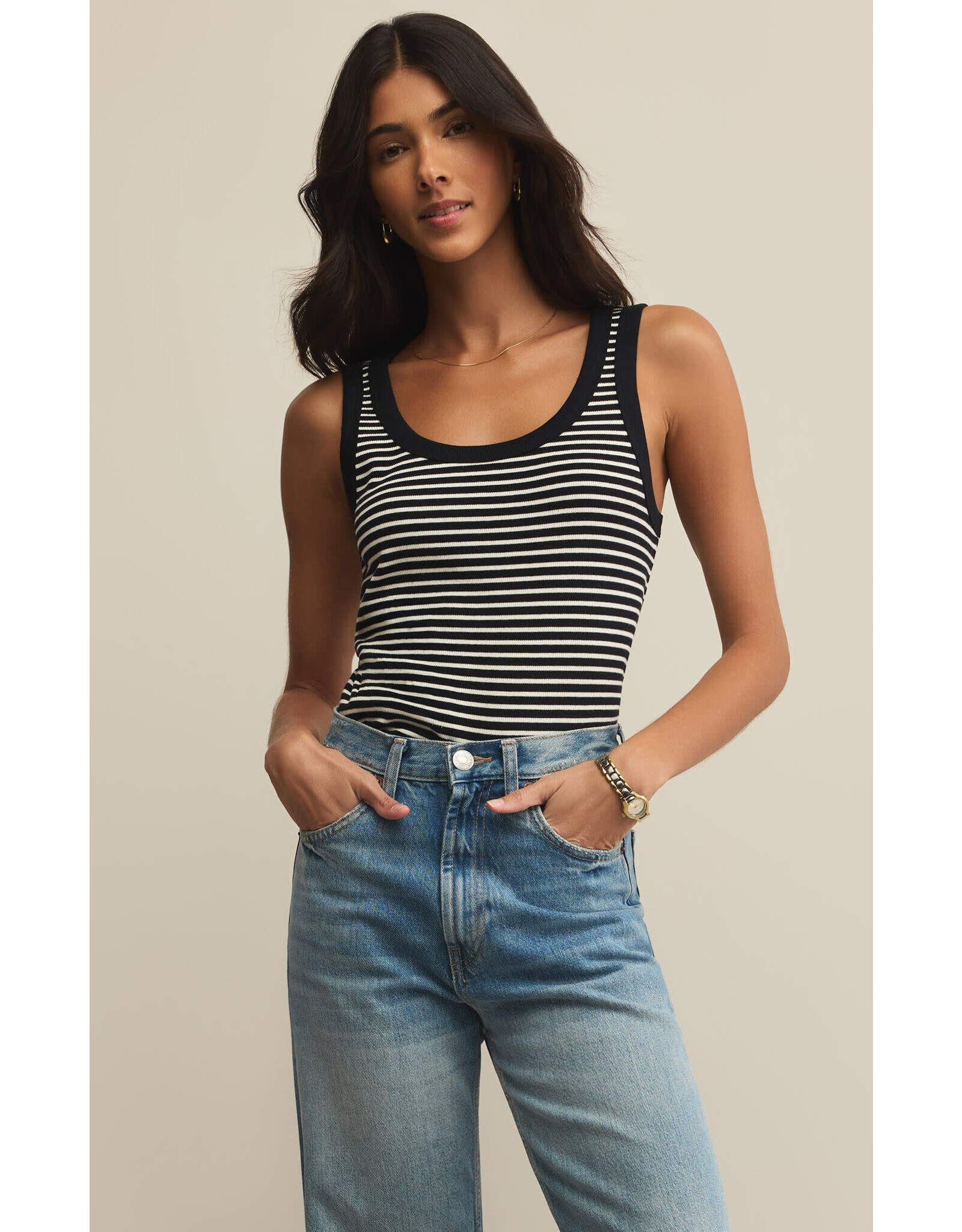 Z supply ZS Elin Stripe Rib Tank