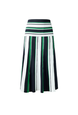 525 America 525 Rebecca Striped Midi Skirt