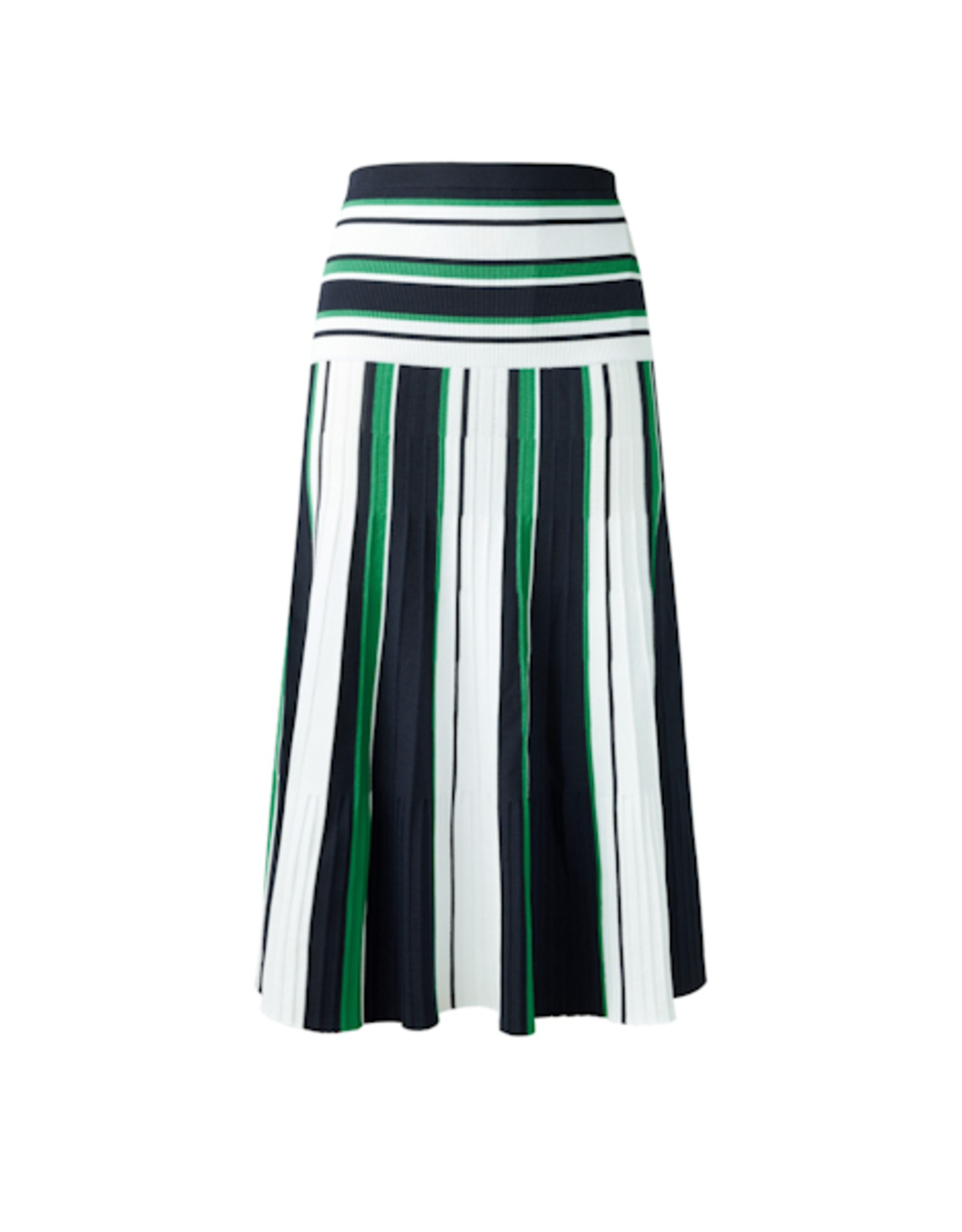 525 America 525 Rebecca Striped Midi Skirt