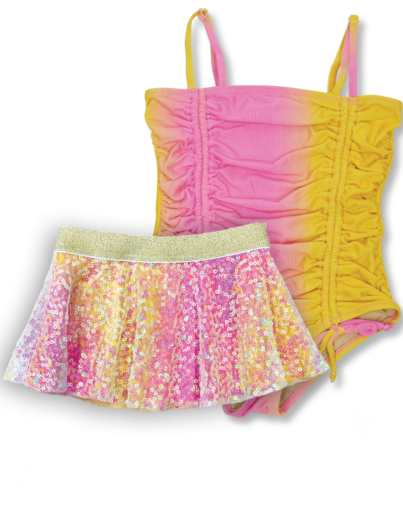 shade critters SC Daisy Paillettes Skirt & Suit Set