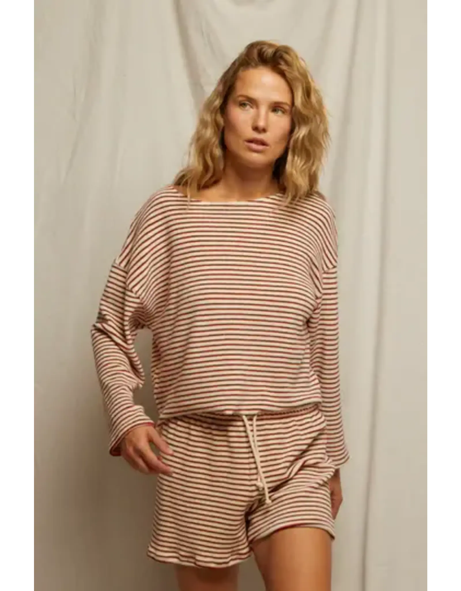 PeRFECT WHITE TEE PWT Cami Terry Stripe LS