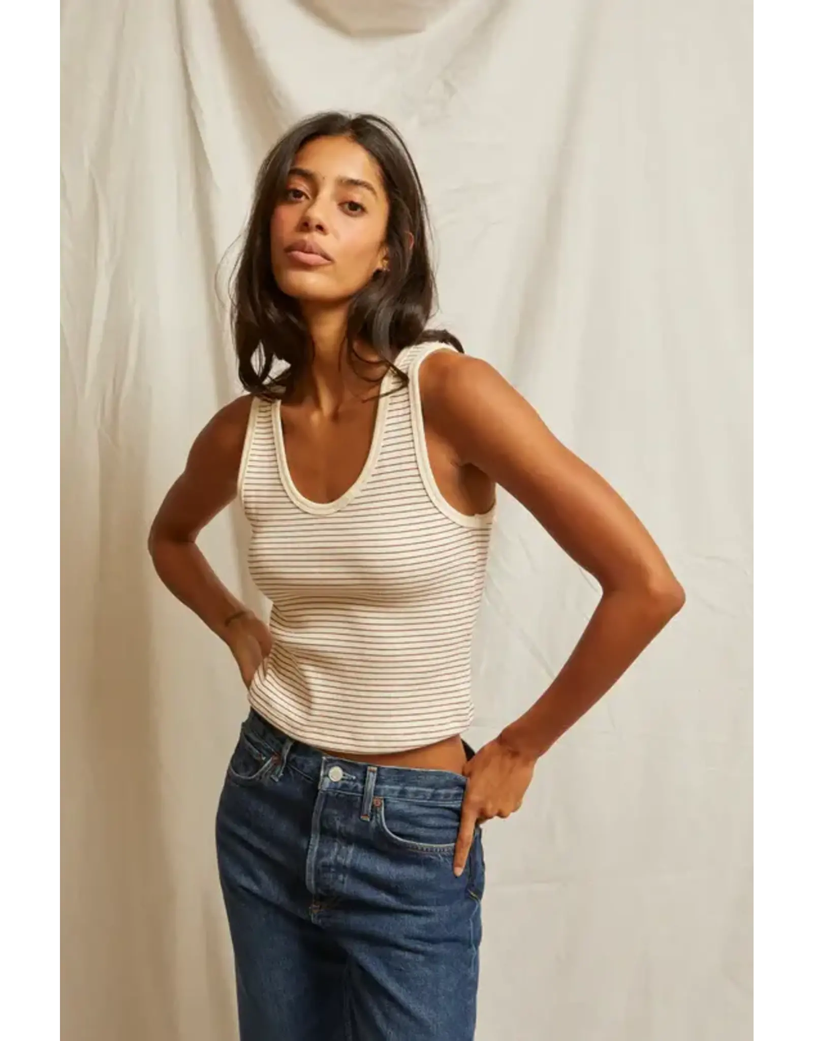 PeRFECT WHITE TEE PWT Blondie Stripe Tank