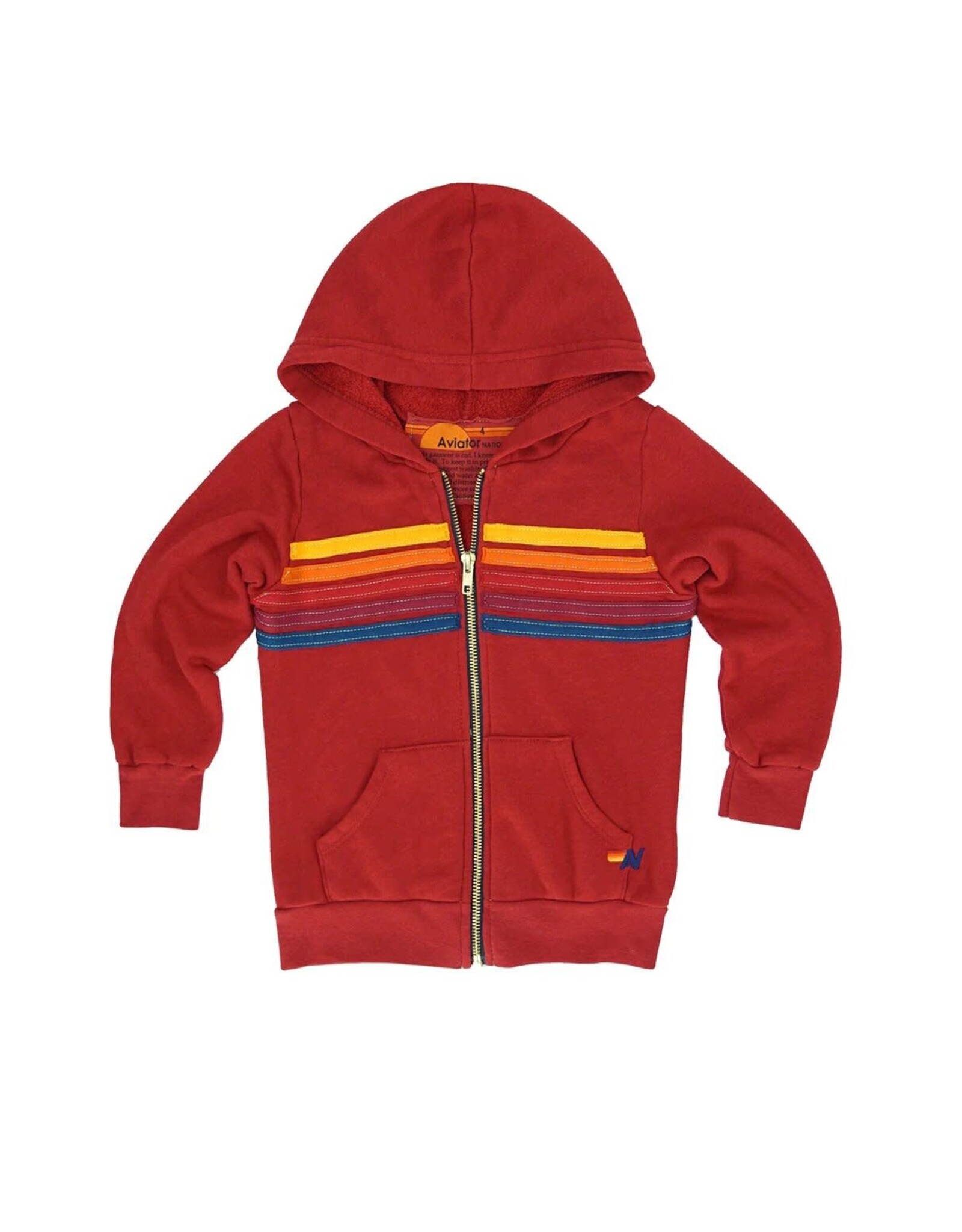 Aviator Nation AV Kids 5 Stripe Zip Hoodie
