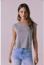Chaser CHSR Crop Cap Sleeve Tee