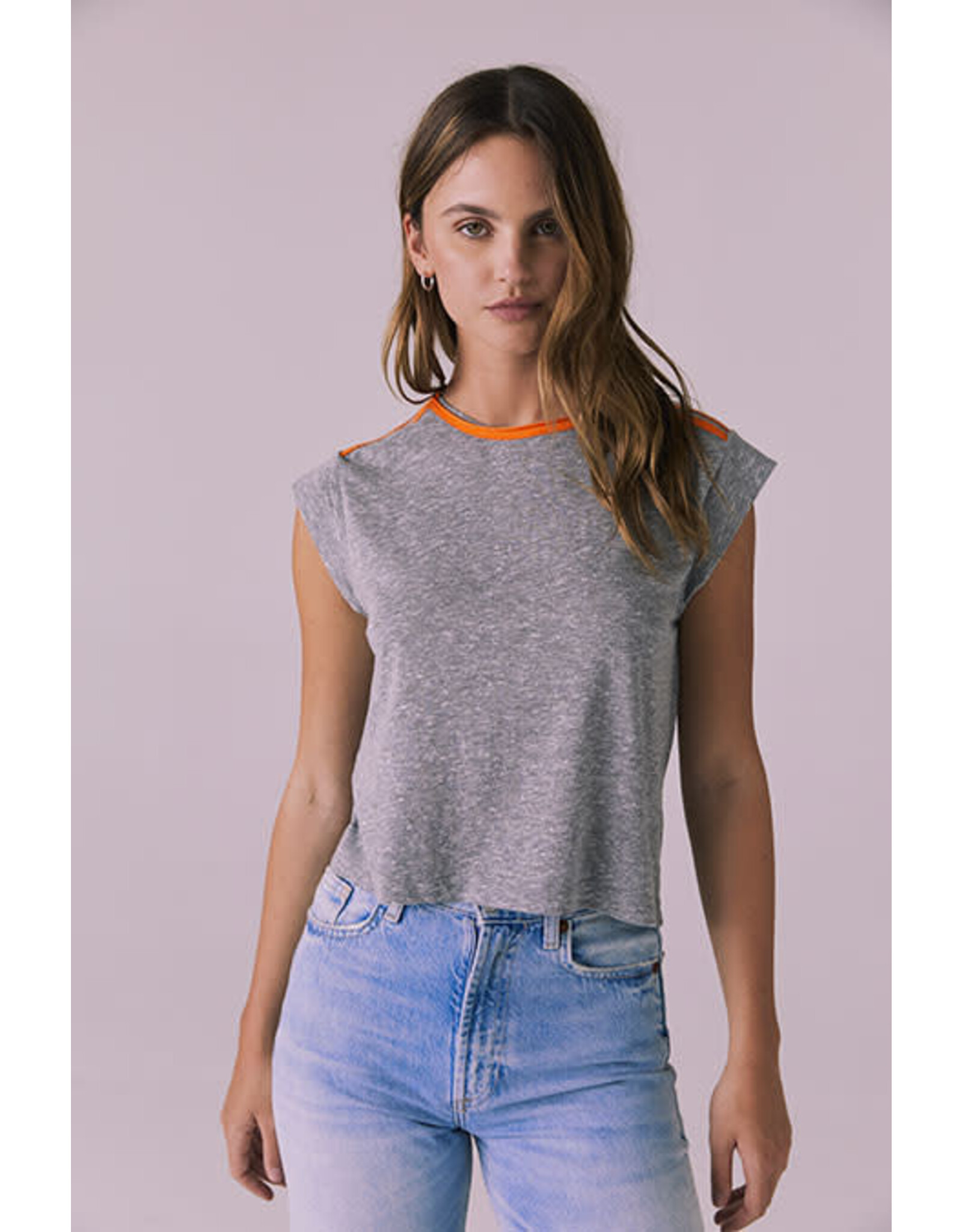 Chaser CHSR Crop Cap Sleeve Tee
