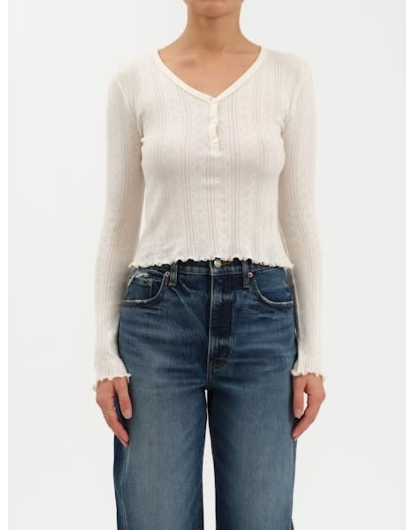 Daze Daze Bunny Pointelle Henley