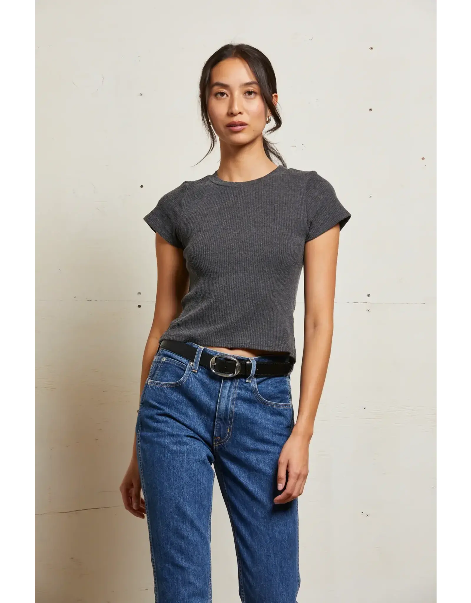 PeRFECT WHITE TEE PWT Gabby SS Rib Sweater