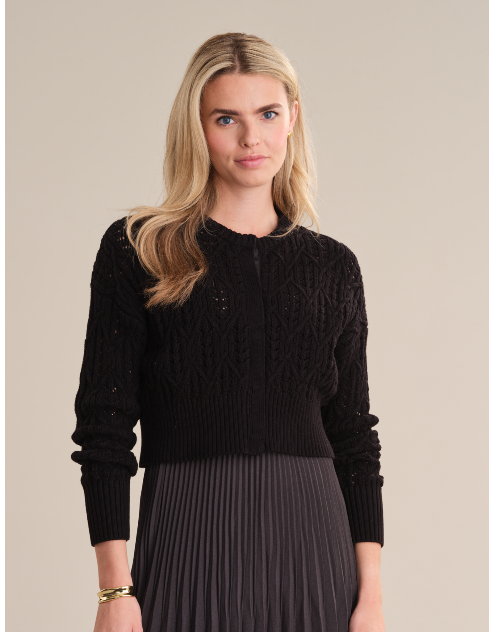 525 America 525 Amara Cropped Cable Cardigan