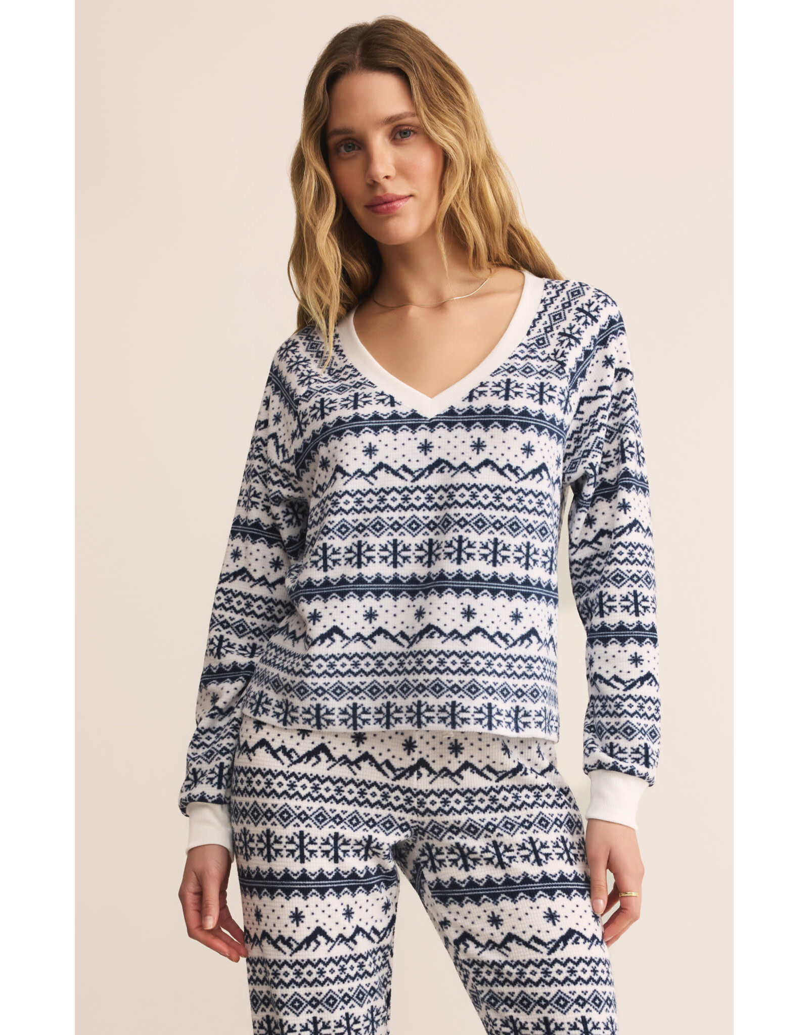 Z supply ZS Slopes Fairisle LS Top