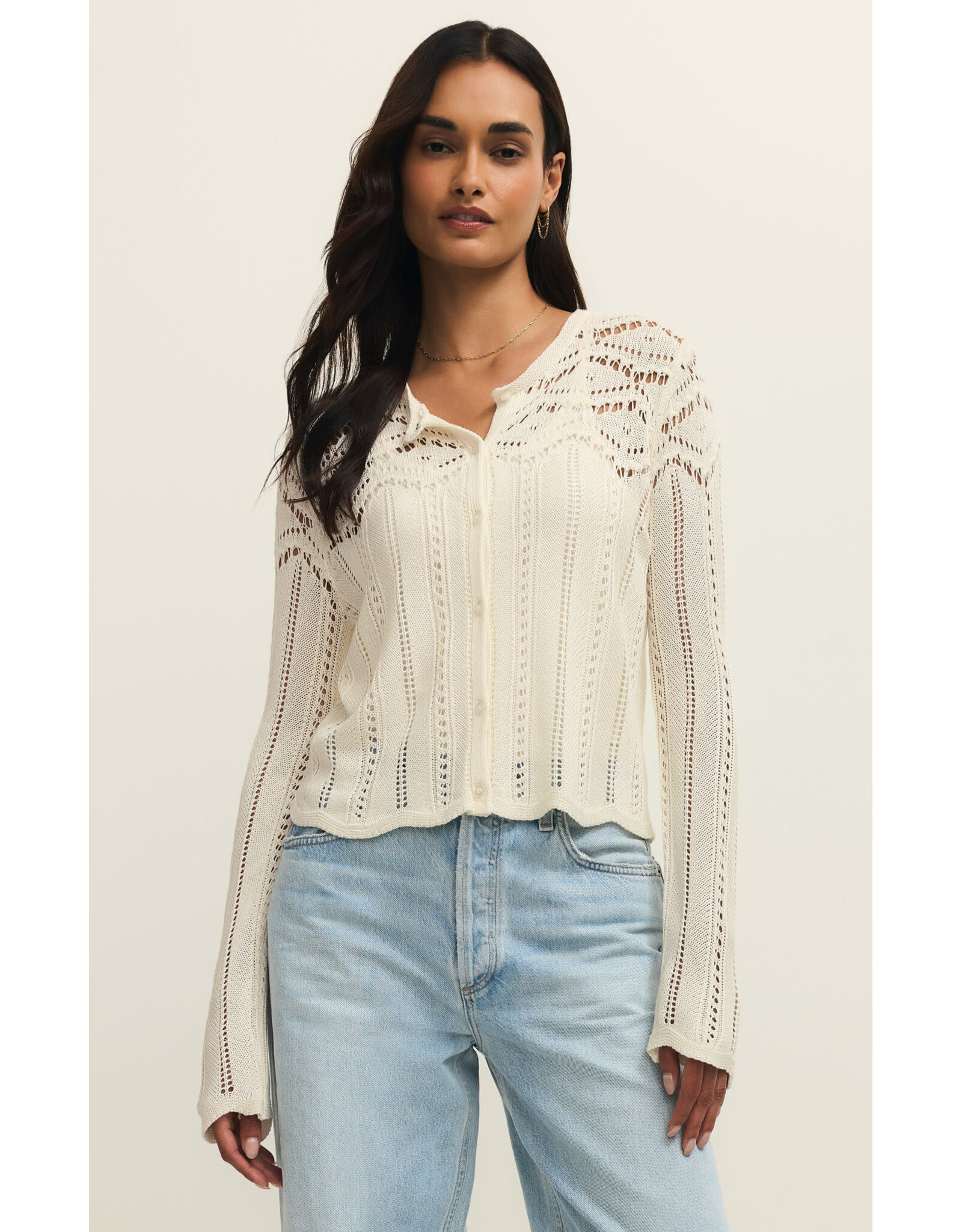 Z supply ZS Alycia Crochet Sweater