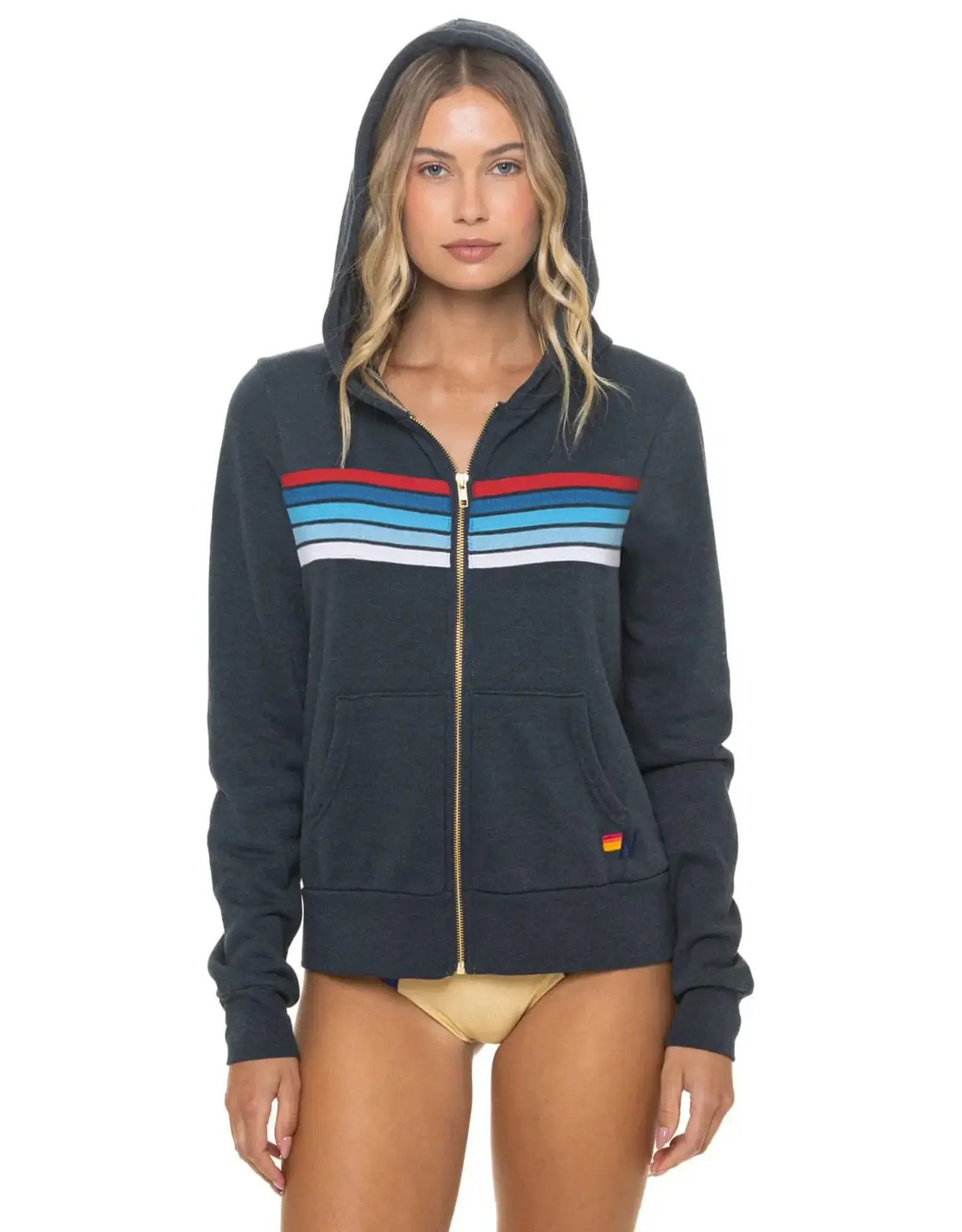 Aviator Nation AV 5 Stripe America Zip Hoodie