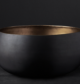 Matte Black & Brass Vessel