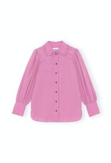 Cotton Crepe Puff Sleeve Shirt