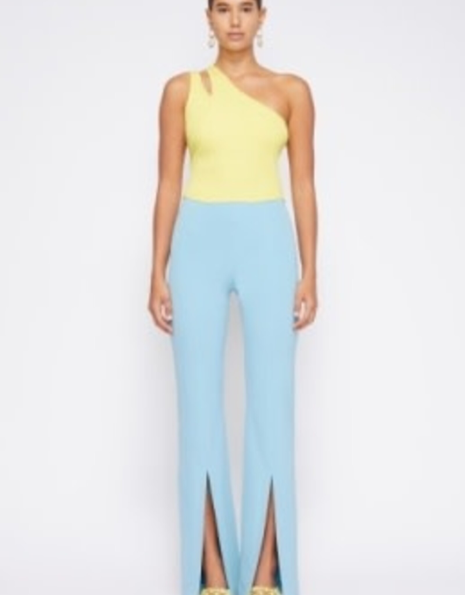 SIMKHAI CHASE TECHNICAL COCKTAIL CREPE SLIT FRONT PANT
