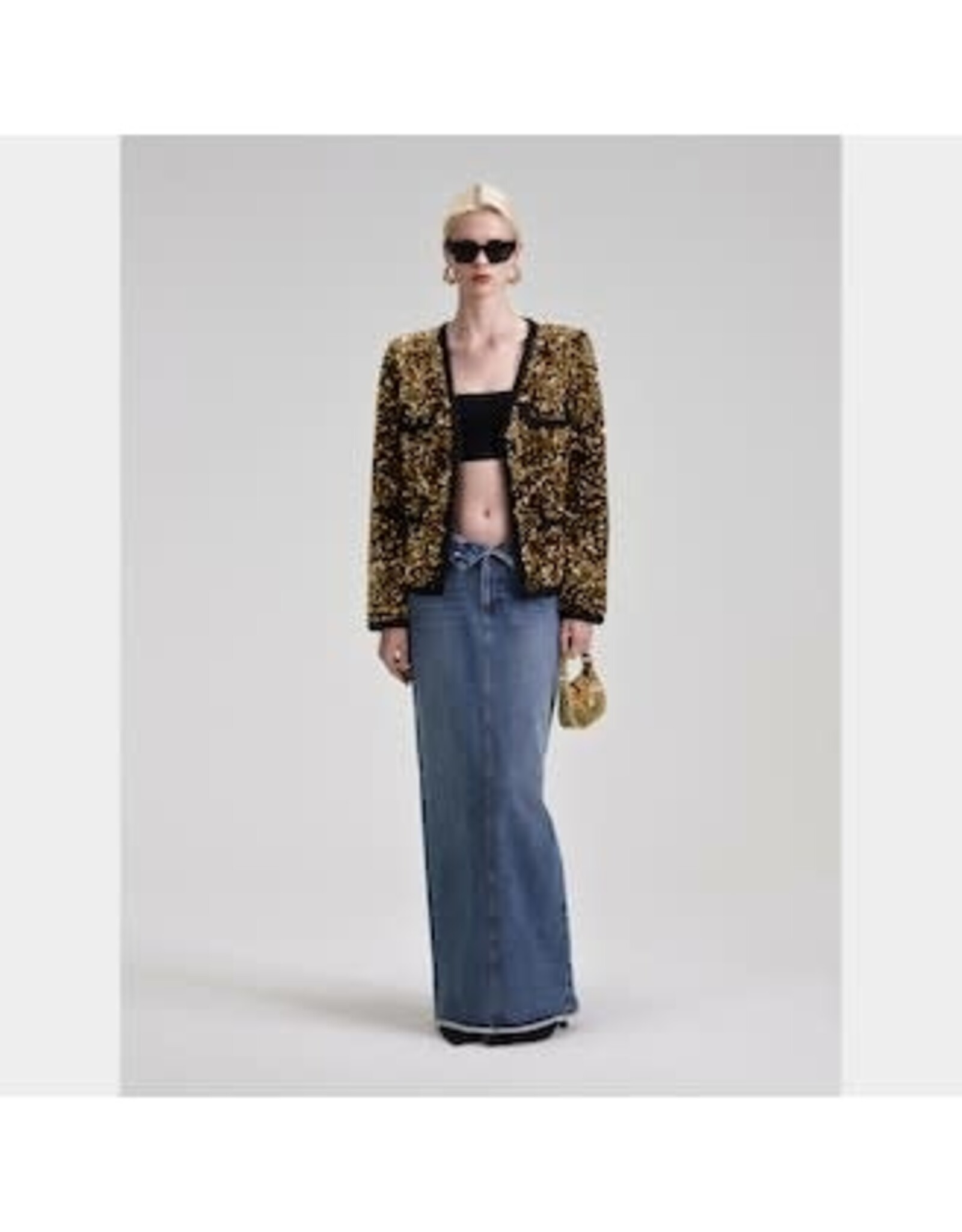 Self Portrait GOLD SEQUIN JACKET