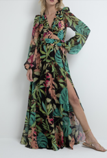 PatBo TROPICALIA CUTOUT MAXI DRESS