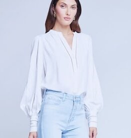 L'AGENCE KIERA LADDER TRIM BLOUSE