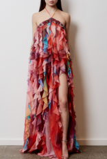 PatBo Watercolor Beaded Maxi Dress