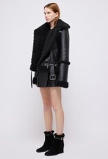 SIMKHAI CHARLESTON SHERPA MOTO JACKET W/ REMOVABLE SLEEVES