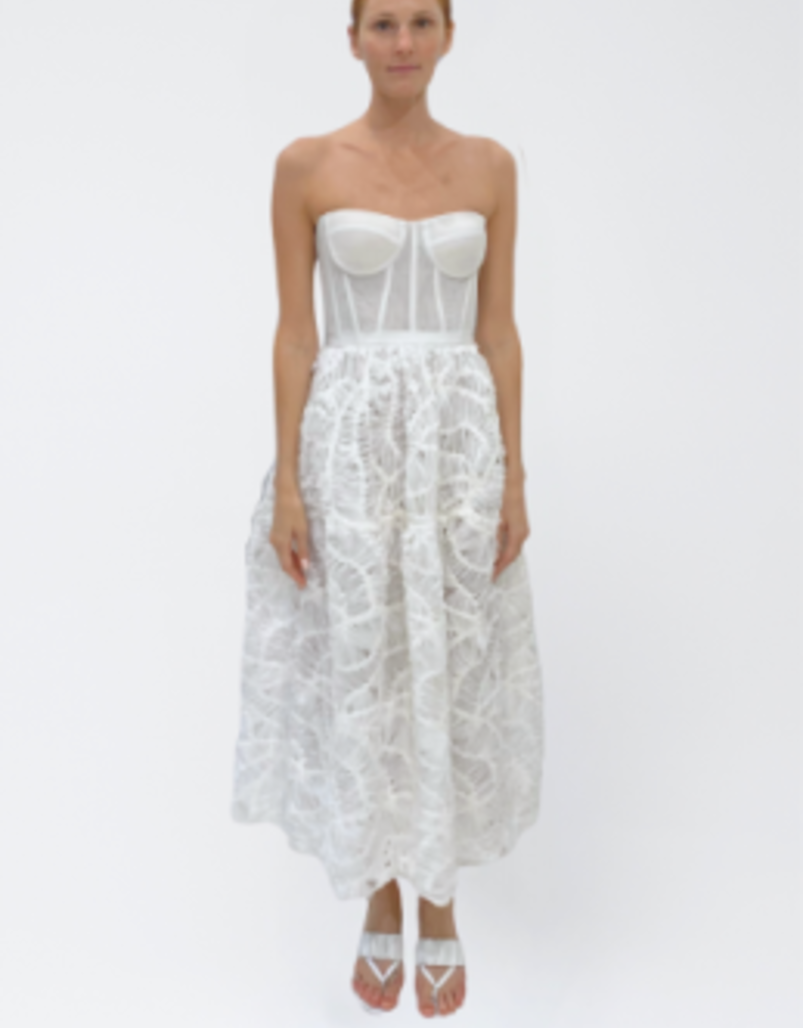 SIMKHAI MIKKO BUSTIER MIDI DRESS