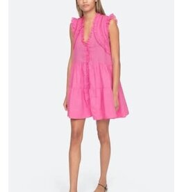 Sea COLE SMOCKED FLUTTER SLV DRESS