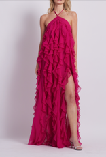 PatBo Ruffle Halterneck Maxi Dress