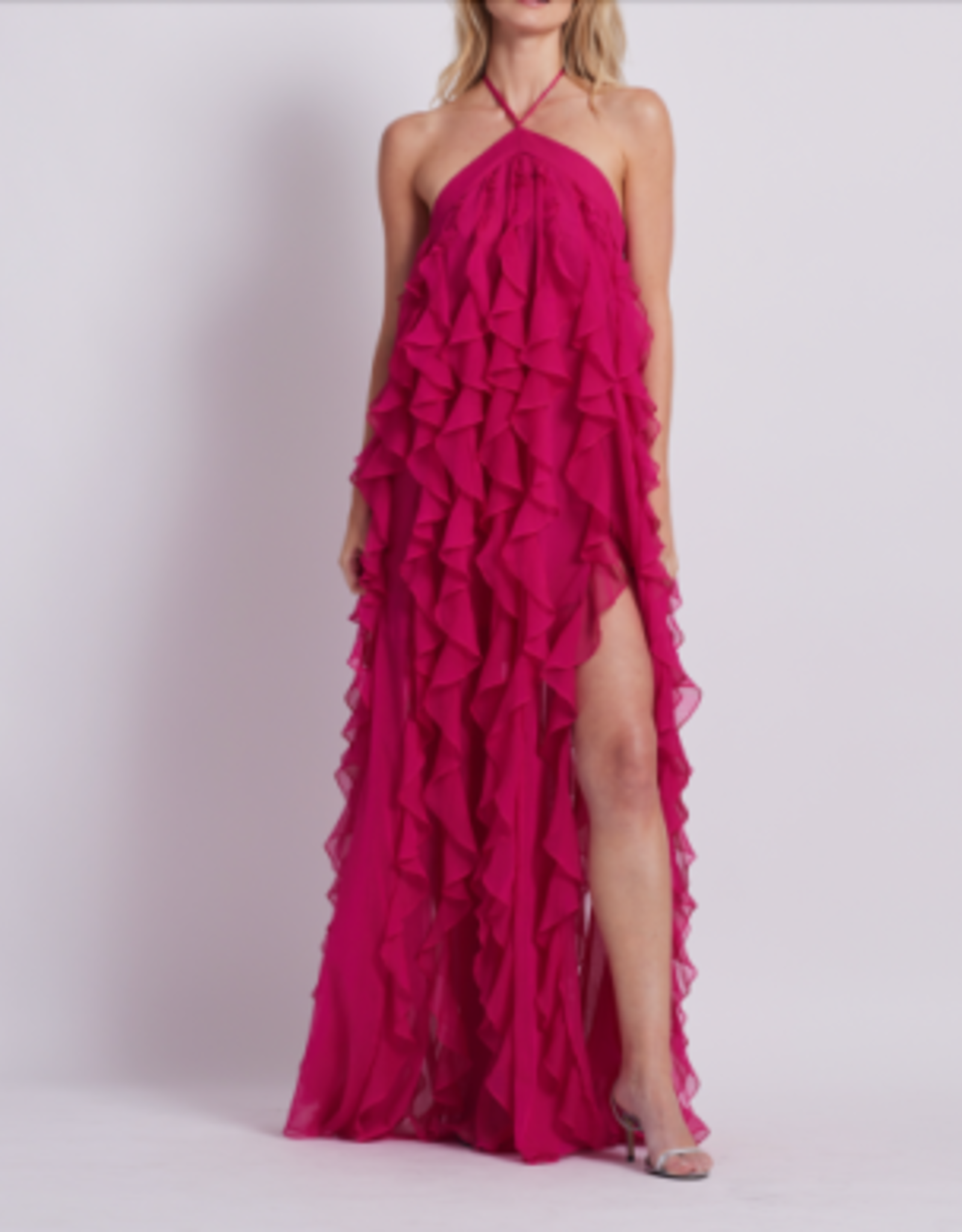 PatBo Ruffle Halterneck Maxi Dress