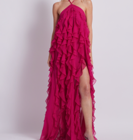 PatBo Ruffle Halterneck Maxi Dress