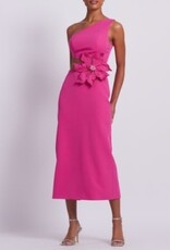PatBo Flower Applique Midi Dress