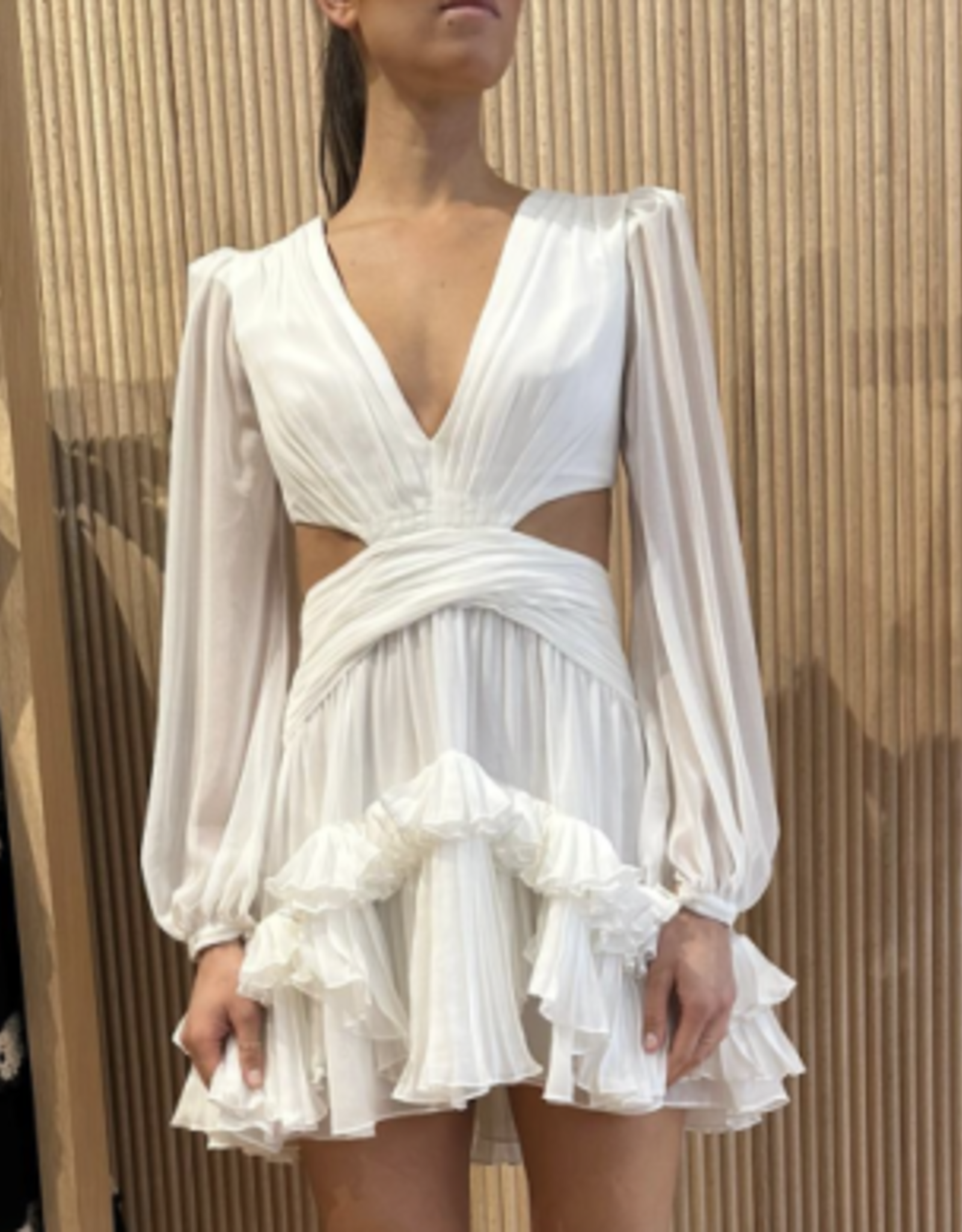 PatBo Deep-v Cutout Mini Dress