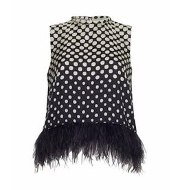 Cara Cara BELMOND TOP W/ FEATHERS