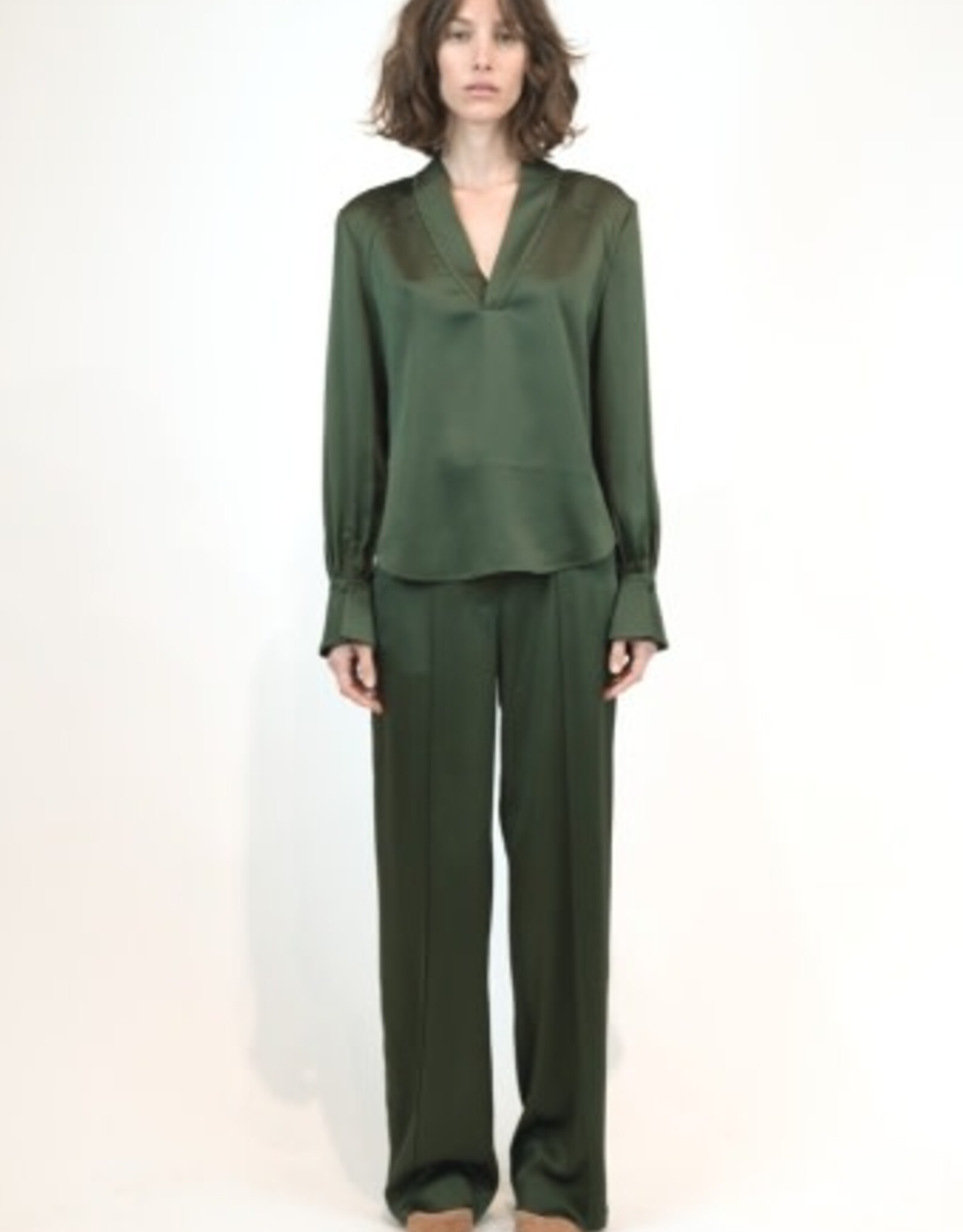 SIMKHAI MAISEY L/S V NECK BLOUSE