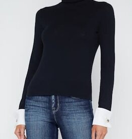 L'AGENCE FLORA POPLIN CUFF SWEATER